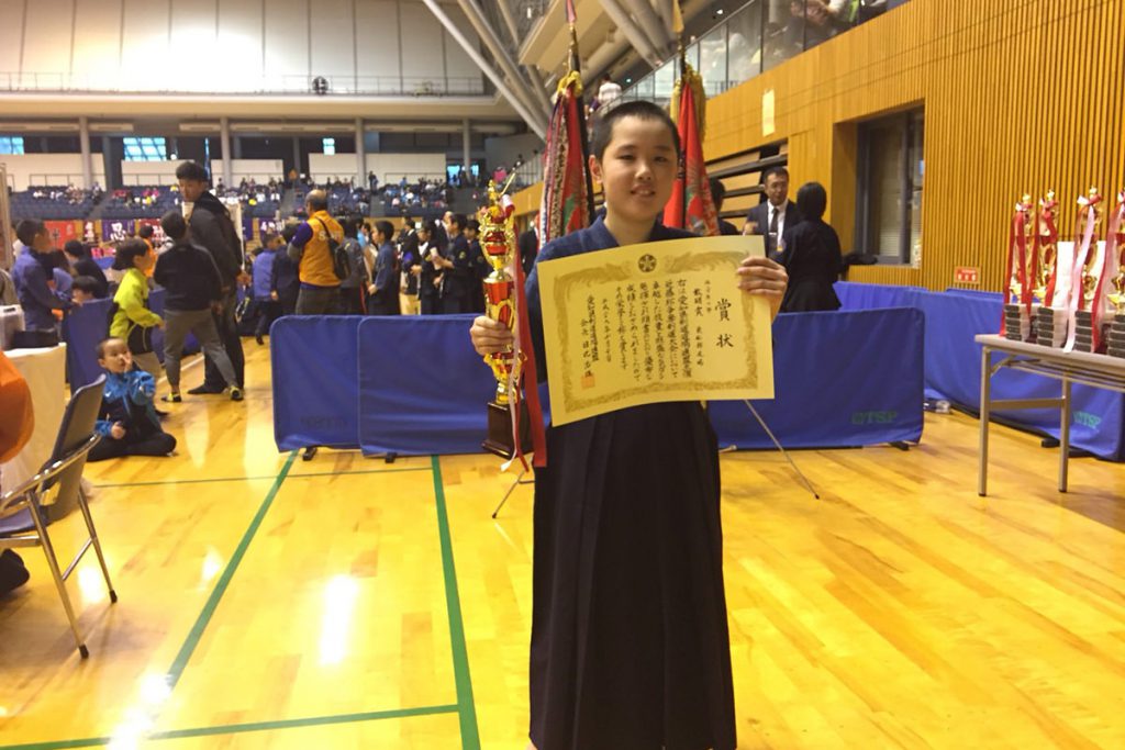 平成29年度愛知県剣道道場連盟「近藤杯」争奪少年剣道錬成大会　小学生低学年の部　敢闘賞　東松舘道場