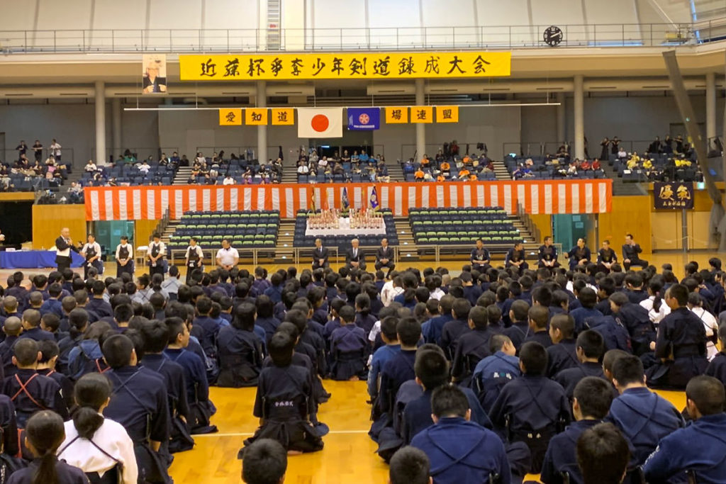 開会セレモニー　全国大会優勝チーム　小学生・福岡如水館 / 中学生・九好会