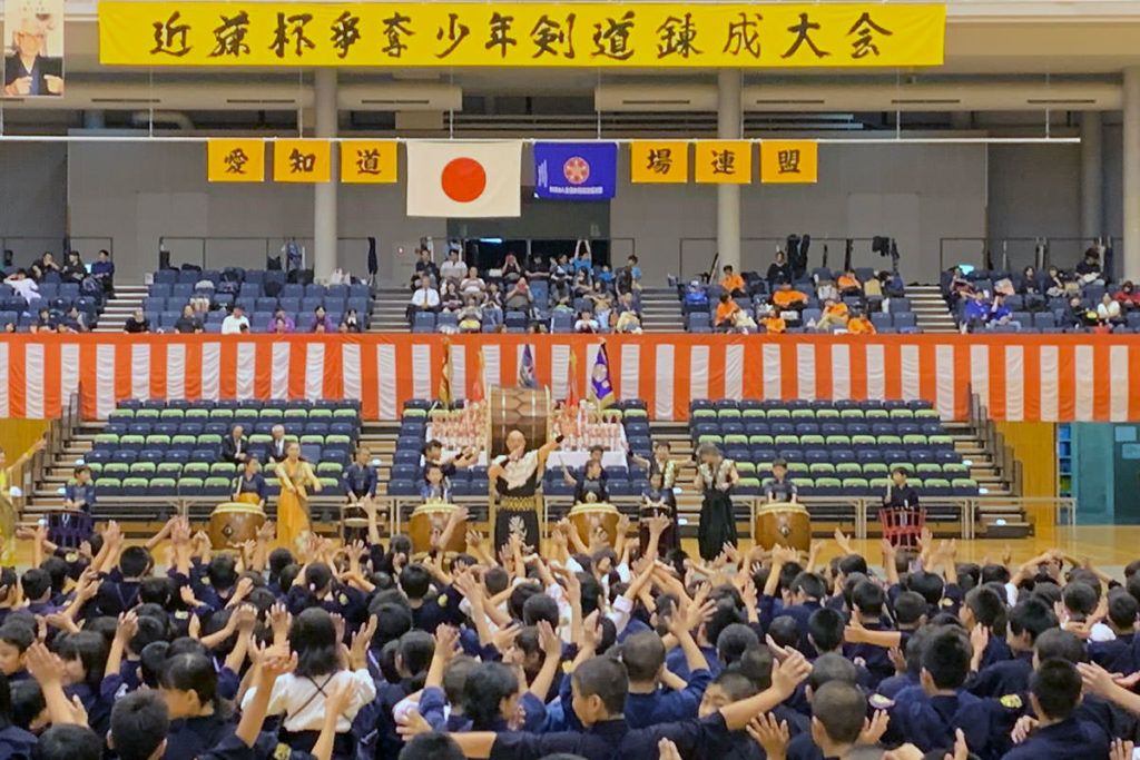 開会セレモニー　歓迎の演武　転輪太鼓