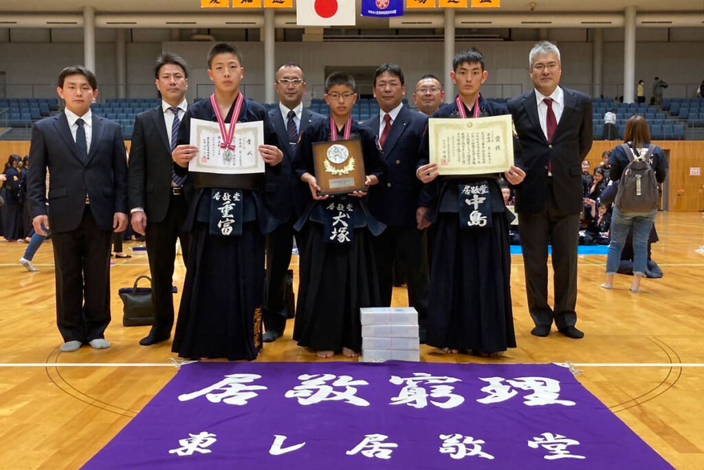 第51回愛知県道場少年剣道大会・中学生の部　準優勝　東レ居敬堂A